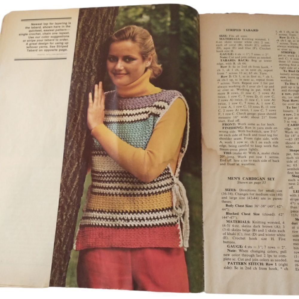 1976 McCall's Stitchery Quick Crochet Volume IV Patterns Hat Scarf Pillow Vests. - Picture 3 of 9
